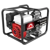 Бензиновая мотопомпа для грязной воды Sunreka™ GWPH80T, производительность 1030 л/мин подъем 25 м, всасывание 8 м для грязной воды