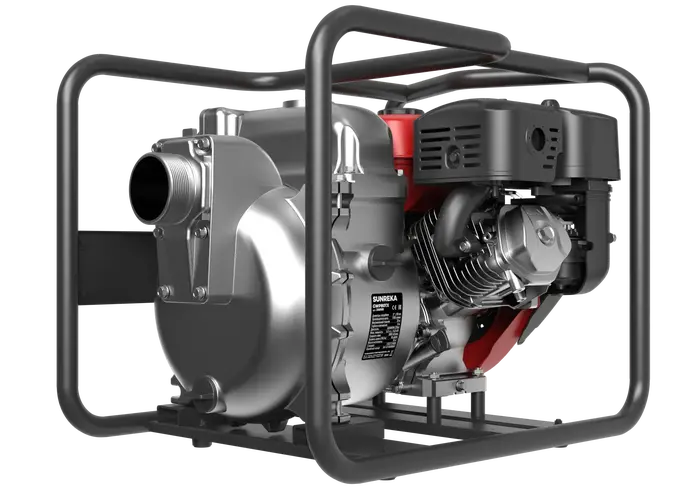 Бензиновая мотопомпа для сильнозагрязнённой воды Sunreka™ GWP80TX, производительность 1200 л/мин подъем 25 м, всасывание 8 м для сильнозагрязненной