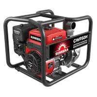 Бензиновая мотопомпа для чистой воды, высоконапорная Sunreka™ GWP50H производительность 500 л/мин подъем 50 м всасывание 8 м чистой воды высоконапорная