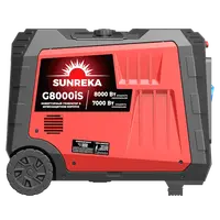 Инверторный бензиновый генератор 8 кВт Sunreka™ G8000iS Автозапуск, электростартер, шумопоглощающий кожух, выход 12v
