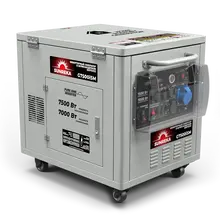 Инверторный бензиновый генератор 7,5 кВт Sunreka™ G7500iSM 30А Автозапуск, шумопоглощающий кожух, 14часов на одном баке