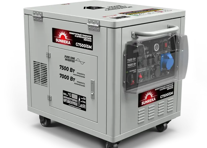 Инверторный бензиновый генератор 7,5 кВт Sunreka G7500iSMs