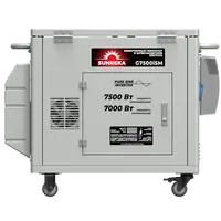 Инверторный бензиновый генератор 7,5 кВт Sunreka™ G7500iSM 30А Автозапуск, шумопоглощающий кожух, 14часов на одном баке