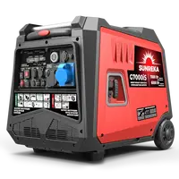 Инверторный бензиновый генератор 7 кВт Sunreka™ G7000iS Автозапуск, электростартер, шумопоглощающий кожух, выход 12v