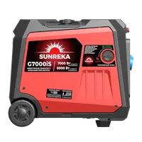 Инверторный бензиновый генератор 7 кВт Sunreka™ G7000iS Автозапуск, электростартер, шумопоглощающий кожух, выход 12v