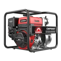 Бензиновая мотопомпа для чистой и слабозагрязненной воды Sunreka™ GWP100ST производительность 1600 л/мин высота подъема 30 м всасывание 8 м, для чистой воды
