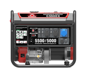 Бензиновый генератор 5,5 кВт Sunreka™ G5500X, ручной запуск, высокие пусковые токи, воздушное охлаждение.