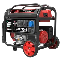 Бензиновый генератор 5,5 кВт Sunreka™ G5500X, ручной запуск, высокие пусковые токи, воздушное охлаждение.