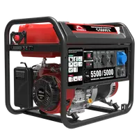 Бензиновый генератор 5,5 кВт Sunreka™ G5500X, ручной запуск, высокие пусковые токи, воздушное охлаждение.
