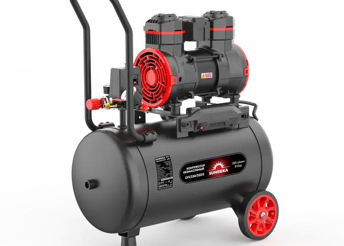 Поршневой безмасляный тихий компрессор SUNREKA GFC330/35DS