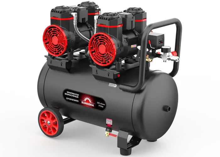 Поршневой безмасляный тихий компрессор SUNREKA GFC510/50DS