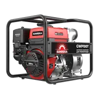 Бензиновая мотопомпа для грязной воды Sunreka™ GWP100T, производительность 1200 л/мин, высота подъема 30м, всасывание 8м для грязной воды