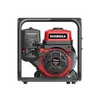 Бензиновая мотопомпа для грязной воды Sunreka™ GWP50T производительность 520 л/мин, высота подъема 30 м, всасывание 8 м., для грязной воды
