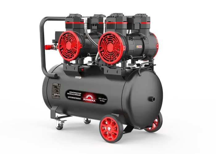 Поршневой безмасляный тихий компрессор SUNREKA GFC650/60DS